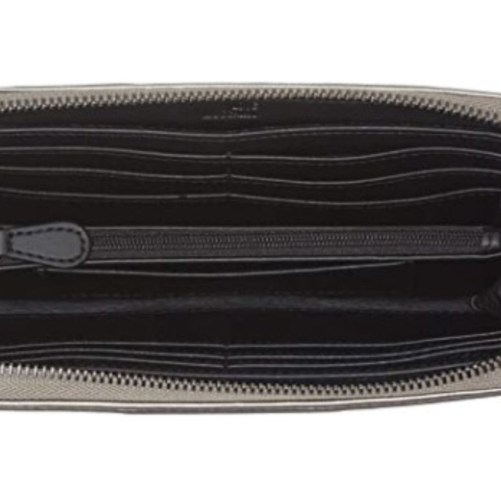 Love Moschino  Portaf Quilted Silver Zip Wallet - Picture 4 of 4